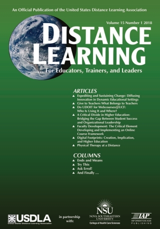 صورة الغلاف: Distance Learning - Issue: Volume 15 #1 1st edition 9781641133418