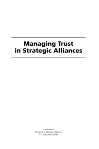 Cover image: Managing Trust in Strategic Alliances 9781641135306