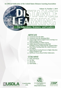 Titelbild: Distance Learning: Volume 16 #1 9781641137867