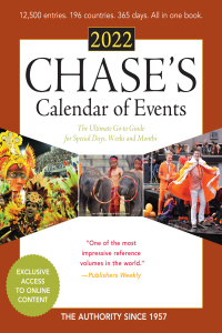 Imagen de portada: Chase's Calendar of Events 2022 65th edition 9781641435031