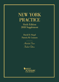 Cover image: Siegel's New York Practice, Student Edition, 2018 Supplement 6th edition 9781640209565