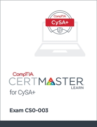 表紙画像: CompTIA CertMaster Learn for CySA+ (CS0-003) – Student Access Key 1st edition 9781642744866