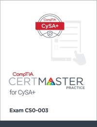 Cover image: CompTIA CertMaster Practice for CySA+ (CS0-003) - Individual License 1st edition 9781642744866