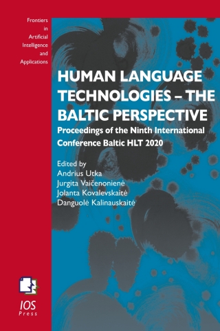 Cover image: Human Language Technologies – The Baltic Perspective 1st edition 9781643681160
