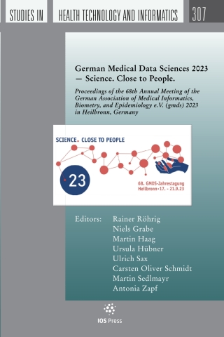 Cover image: German Medical Data Sciences 2023 — Science. Close to People. 1st edition 9781643684284