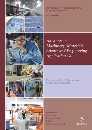 Cover image: Advances in Machinery, Materials Science and Engineering Application IX 1st edition 9781643684383