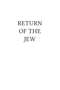 Imagen de portada: Return of the Jew 9781618113085