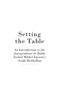Cover image: Setting the Table 9781644690703