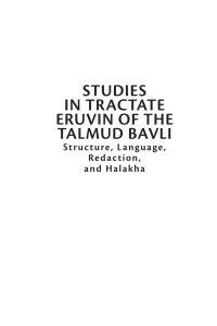 صورة الغلاف: Studies in Tractate Eruvin of the Talmud Bavli 9781644691410