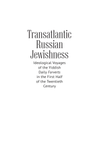 Imagen de portada: Transatlantic Russian Jewishness 9781644693636