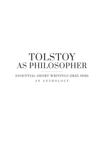 Imagen de portada: Tolstoy as Philosopher. Essential Short Writings 9781644694015