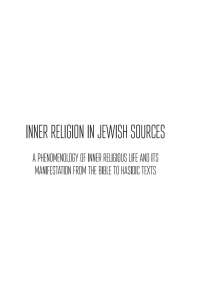 Omslagafbeelding: Inner Religion in Jewish Sources 9781644694299