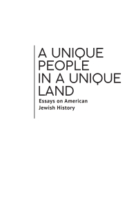 Cover image: A Unique People in a Unique Land 9781644697399