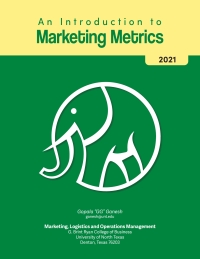 Cover image: An Introduction to Marketing Metrics—2021 2nd edition 9781644851999