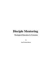 Cover image: Disciple Mentoring: Theological Education by Extension 1st edition 9780878082797