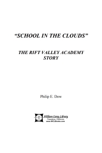 Titelbild: School in the Clouds: The Rift Valley Academy Story 1st edition 9780878083572