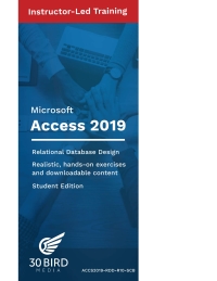 Imagen de portada: Access 2019 Relational Database Design (Student Edition) 1st edition 9781646850419