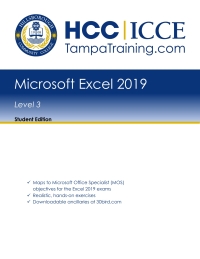 Cover image: HCC - Excel 2019 Level 3 (Student Edition) 1st edition 9781949919721