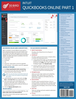 صورة الغلاف: QuickBooks Online Level 1 ShortTrack Training 1st edition 9781950889549