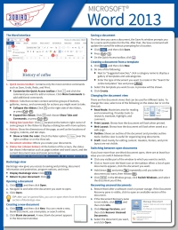 Omslagafbeelding: Microsoft Word 2013 Quick Reference Card 1st edition 9781943248476