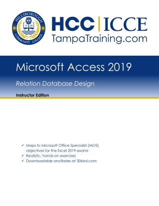صورة الغلاف: HCC - Access Relational Database Design (Instructor Edition) 1st edition 9781646850402