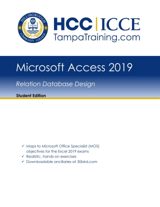 صورة الغلاف: HCC - Access Relational Database Design (Student Edition) 1st edition 9781646850419