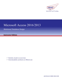 表紙画像: Access 2016 Relational Database Design (Instructor Edition) 1st edition 9781646850402