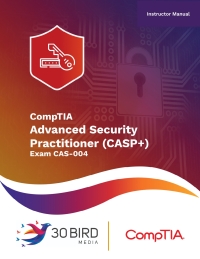Imagen de portada: CompTIA Advanced Security Practitioner (CASP+) Exam CAS-004 (Instructor) 1st edition 9781646855742