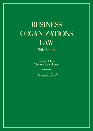 Cover image: Cox and Hazen's Business Organizations Law 5th edition 9781642424010