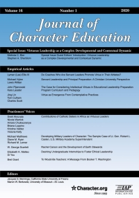 صورة الغلاف: Journal of Character Education: Vol. 16 #1 9781648020377