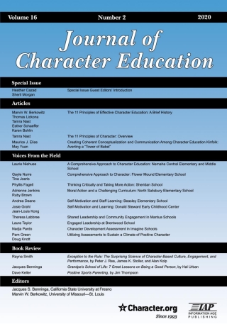 Cover image: Journal of Character Education: Vol. 16 #2 9781648022395