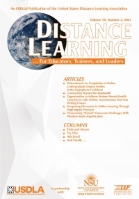 Omslagafbeelding: Distance Learning: Volume 18 #2 9781648026508