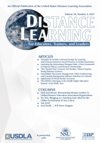 Cover image: Distance Learning: Volume 18 #4 9781648028861