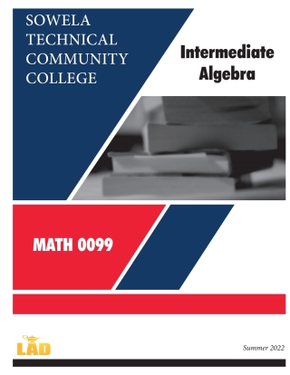 Cover image: Intermediate Algebra 1st edition 9781649508393