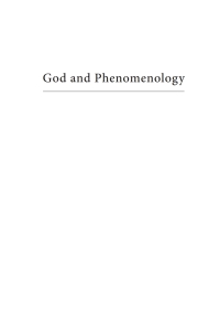 صورة الغلاف: God and Phenomenology 9781666709599