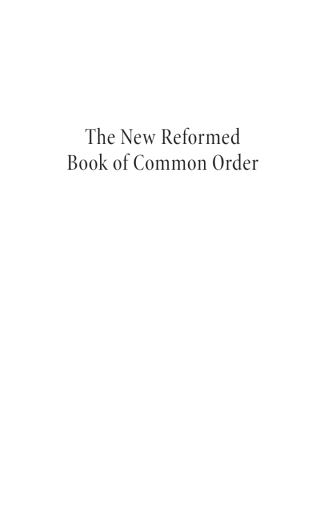 Imagen de portada: The New Reformed Book of Common Order 9781666728583