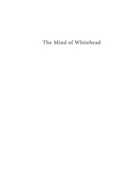 Cover image: The Mind of Whitehead 9781666735482