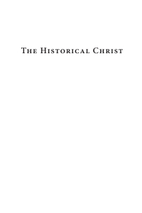 Cover image: The Historical Christ 9781666737844