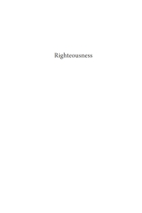 Imagen de portada: Righteousness, Volume 1 9781666738018