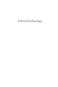 Cover image: Political Eschatology 9781666738094