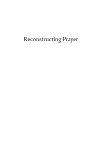 Cover image: Reconstructing Prayer 9781666738247