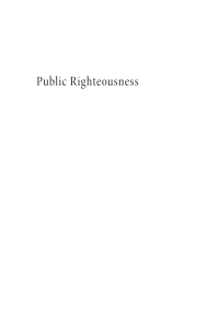 Cover image: Public Righteousness 9781666738544