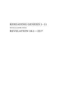 Titelbild: Rereading Genesis 1–11 with a Look into Revelation 18:1—22:7 9781666738667