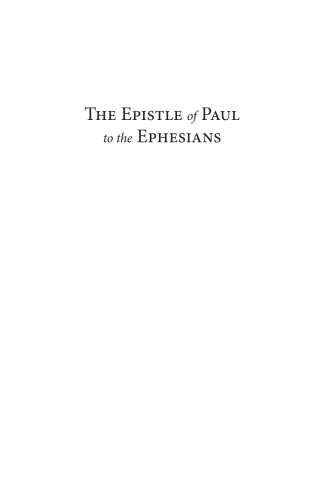 Cover image: The Epistle of Paul to the Ephesians 9781666742718