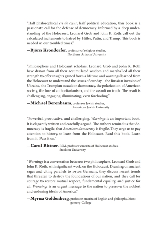 Cover image: Warnings 9781666743968