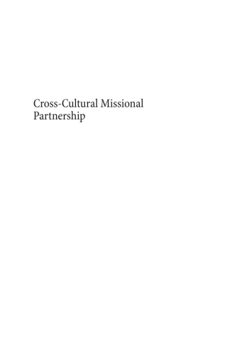 Cover image: Cross-Cultural Missional Partnership 9781666751024