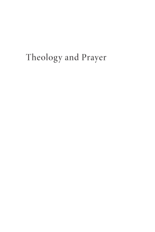 Cover image: Theology and Prayer 9781666753202