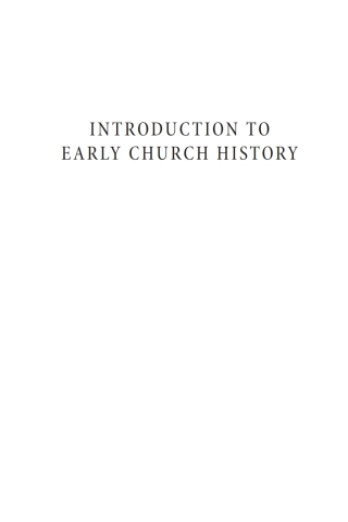 Cover image: Introduction to Early Church History 9781666755206