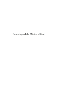 Omslagafbeelding: Preaching and the Mission of God 9781666755411