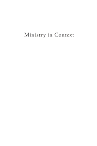 Imagen de portada: Ministry in Context 9781666757446